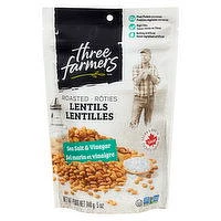Three Farmers - Crunchy Little Lentils - Sea Salt & Vinegar, 140 Gram
