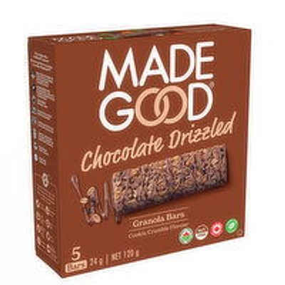 MADE GOOD - Chocolate Drizzled Cookie Crumble Granola Bar, 5 Each