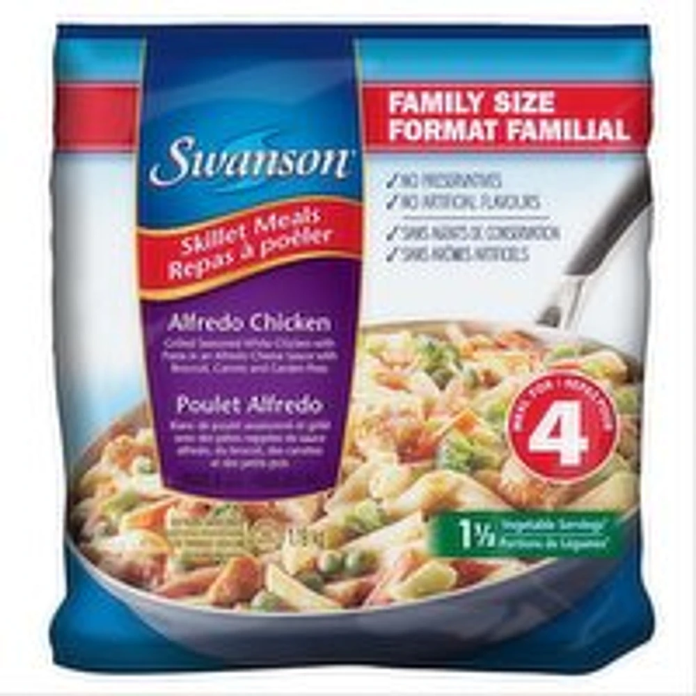 Swanson - Alfredo Chicken Skillet Family Size Frozen Meal, 1.19 Kilogram