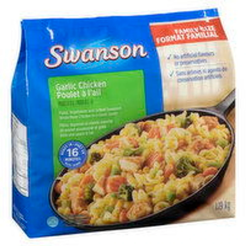 Swanson - Garlic Chicken Skillet Family Size Frozen Meal, 1.19 Kilogram