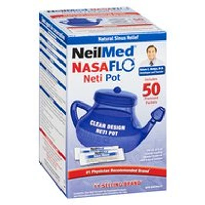 NeilMed - Nasa Flo Neti Pot Kit With Premixed Packets, 1 Each