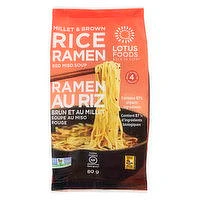 Lotus Foods - Millet & Brown Rice Ramen with Miso Soup Mix, 80 Gram