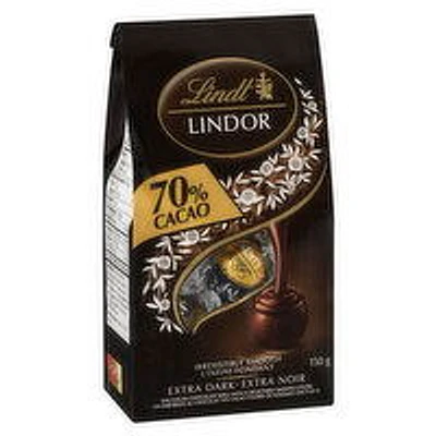 Lindt - Lindor 70% Cacao - Extra Dark, 150 Gram