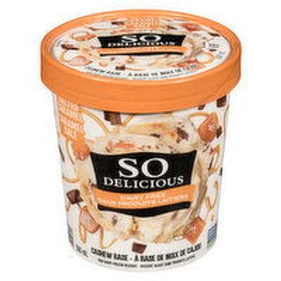 So Delicious - Cashew Milk Frozen Dessert Salted Caramel Cluster, 500 Millilitre