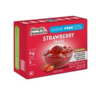 Simply Delish - Plant-Based Strawberry Jel Dessert, Sugar Free, 20 Gram