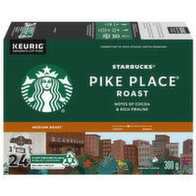 Starbucks - Pike Place Coffee K-Cups, Medium Roast, 24 Each