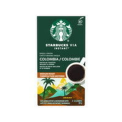 Starbucks - VIA Instant Columbia Coffee, Medium Roast, 8 Each