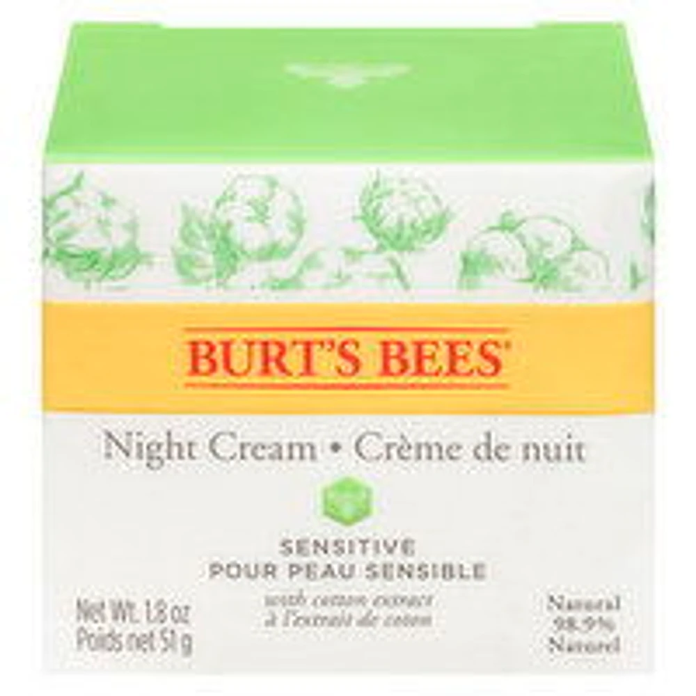 Burt's Bees - Sensitive Night Cream, 50 Gram