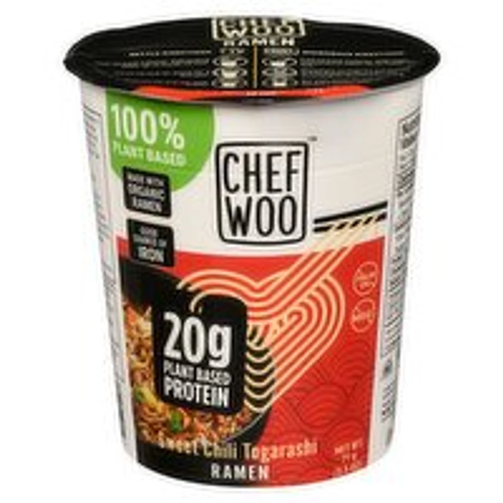 Chef Woo - Ramen Noodle Cup, Sweet Chili Torgarashi, 71 Gram