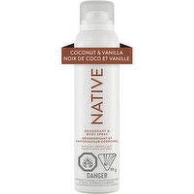 Native - Aerosol-Free Spray Deodorant, Coconut & Vanilla, 99 Gram
