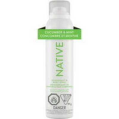 Native - Aerosol-Free Spray Deodorant, Cucumber & Mint, 99 Gram