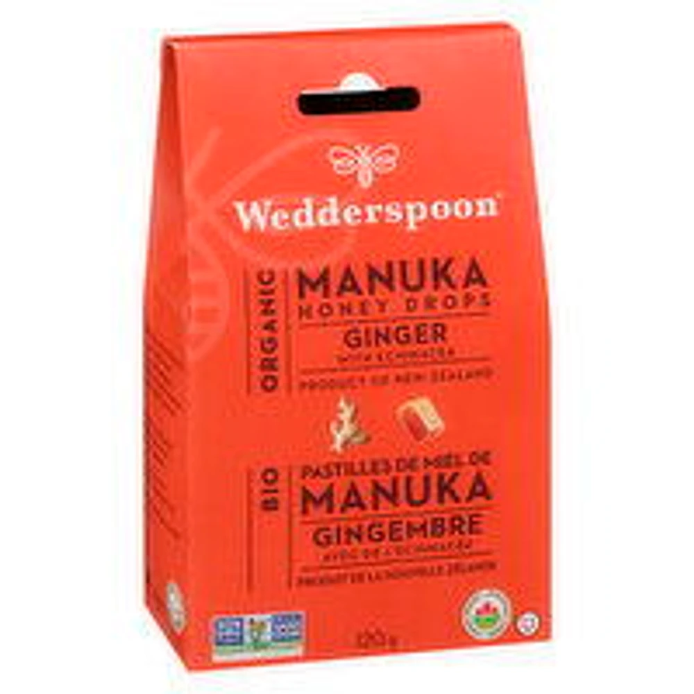 Wedderspoon - Manuka Honey Drops, Ginger, 120 Gram