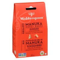 Wedderspoon - Manuka Honey Drops, Ginger, 120 Gram