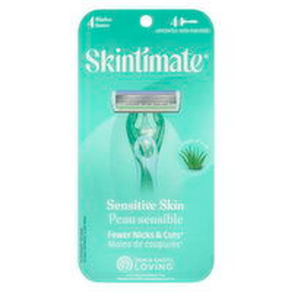 Skintimate - Sensitive Skin Disposable Razor, 4 Each