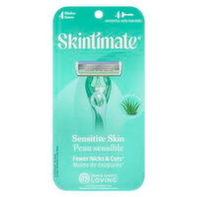 Skintimate - Sensitive Skin Disposable Razor, 4 Each