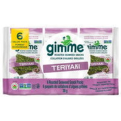 Gimme - Organic Roasted Seaweed - Teriyaki, 6 Each