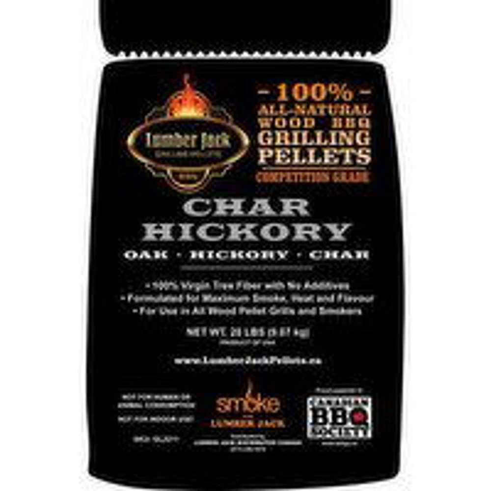Lumber Jack - Char Hickory Wood BBQ Grilling Pellets, 20 Pound