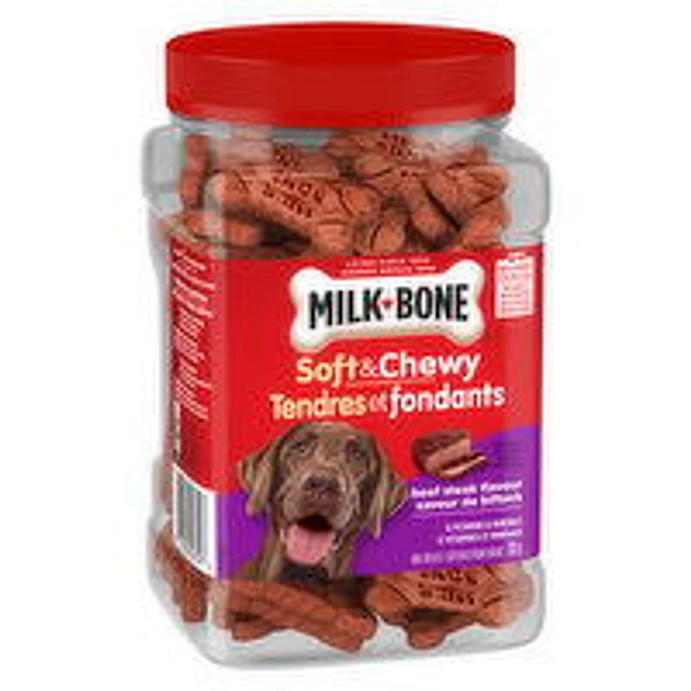 Milk bone - Dog Treats, Soft & Chewy Beef Steak Flavour, 708 Gram