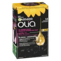 GARNIER - Olia Permanent Hair Colour - 1.0 Night Black, 1 Each