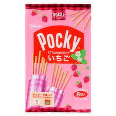 Glico - Pocky Strawberry Biscuit Sticks, 123 Gram