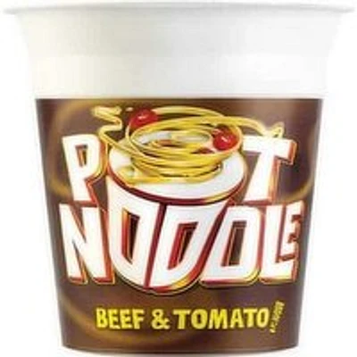 Pot Noodle - Beef and Tomato Flavour Noodle, 90 Gram