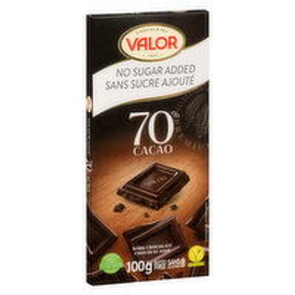 Valor - Valor No Sugar 70% Dark Chocolate, 100 Gram