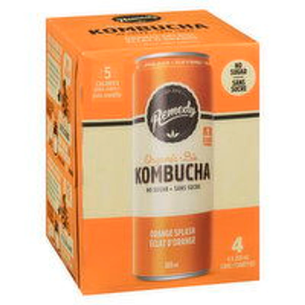 Remedy - Orange Splash Kombucha, 4 Each