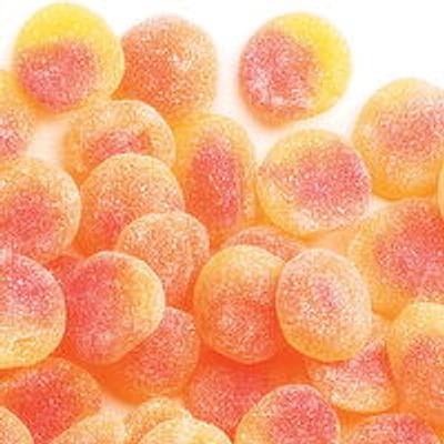 Candy - Peach Slices Sour, Bulk, 100 Gram