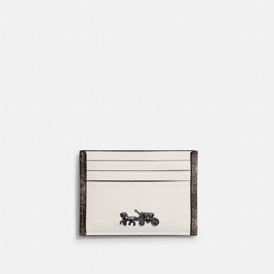 Card Case With Horse And Carriage Print