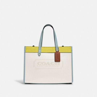 Field Tote 30 Colorblock With Coach Badge