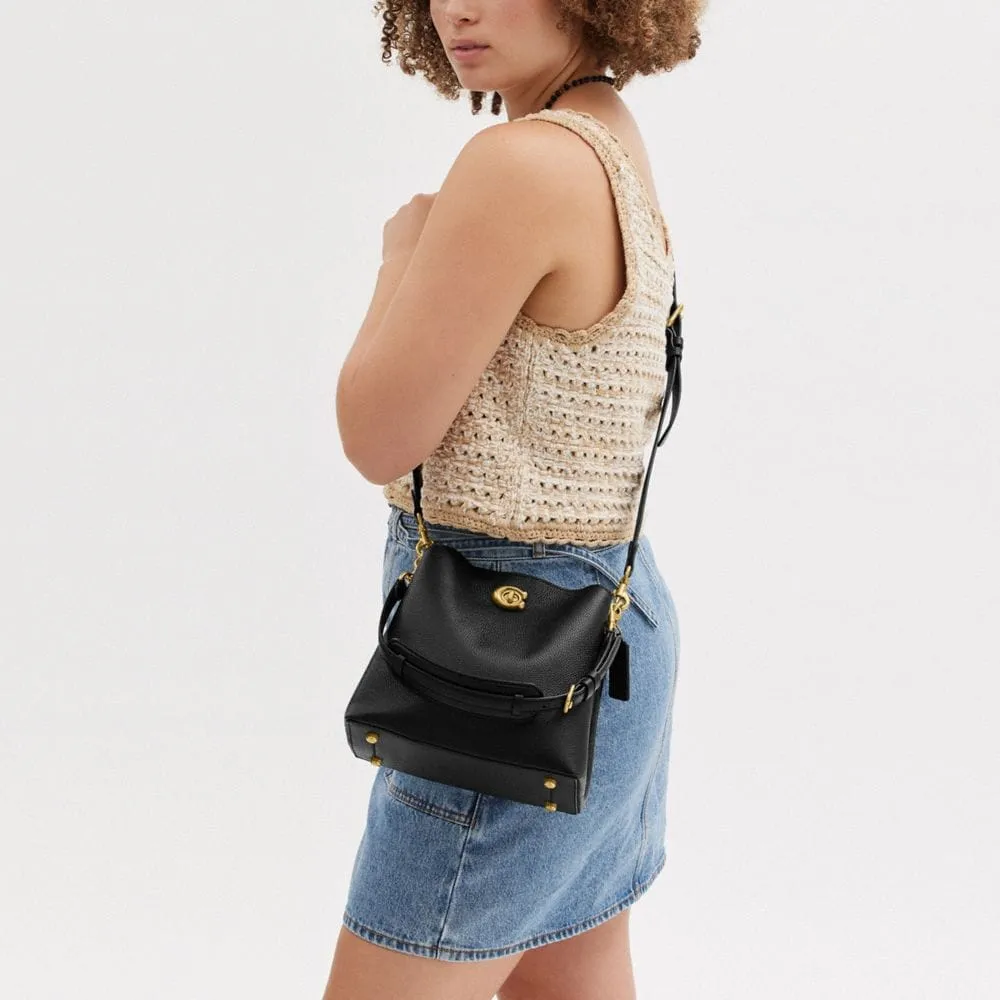 Coach Willow Leather Bucket Bag - Black