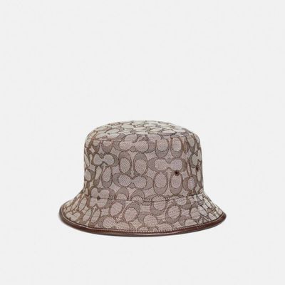 Signature Jacquard Bucket Hat In Organic Cotton And Recycled Polyester
