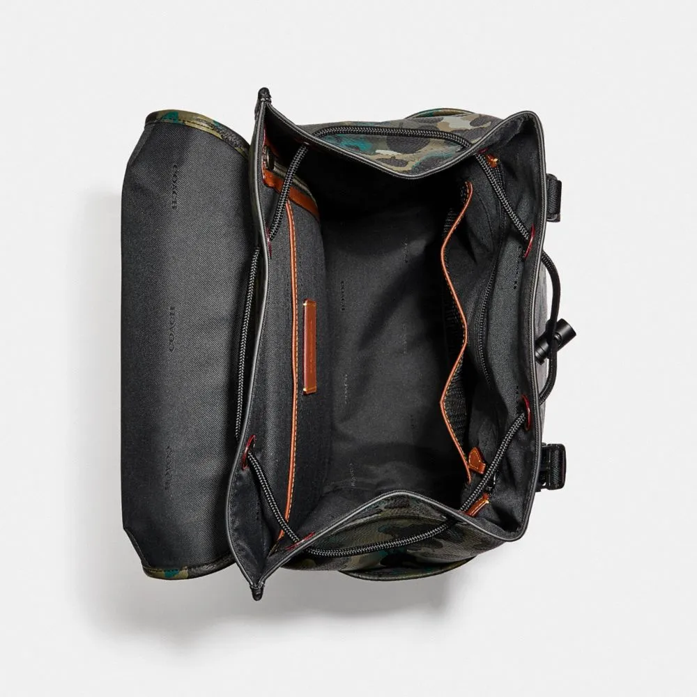 League Flap Backpack With Camo Print