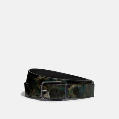Roller Buckle Cut To Size Reversible Belt With Camo Print