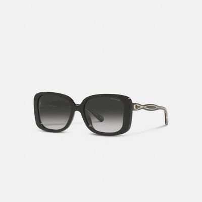 Butterfly Rectangle Embedded Signature Sunglasses