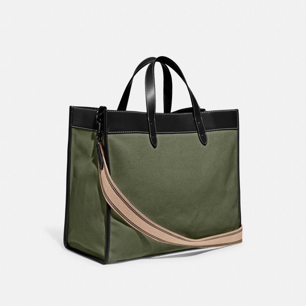 Field Tote 40 Organic Cotton Canvas With Coach Badge