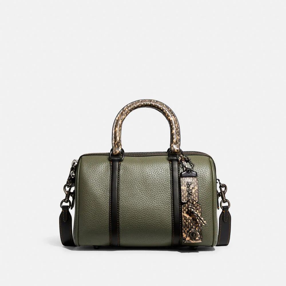 Ruby Satchel 25 In Colorblock With Snakeskin Detail