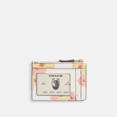 Mini Skinny Id Case With Floral Print
