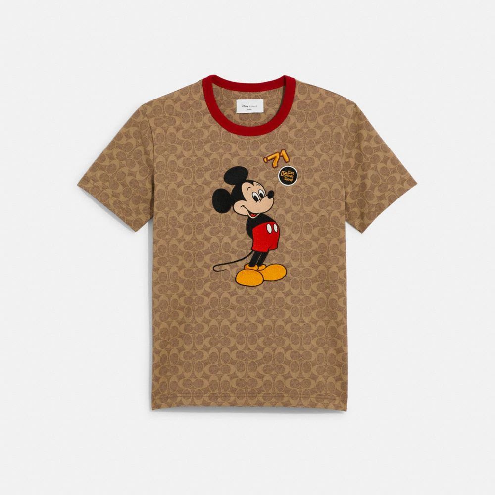 Disney X Coach Mickey Mouse And Friends Signature T Shirt Organic Cotton
