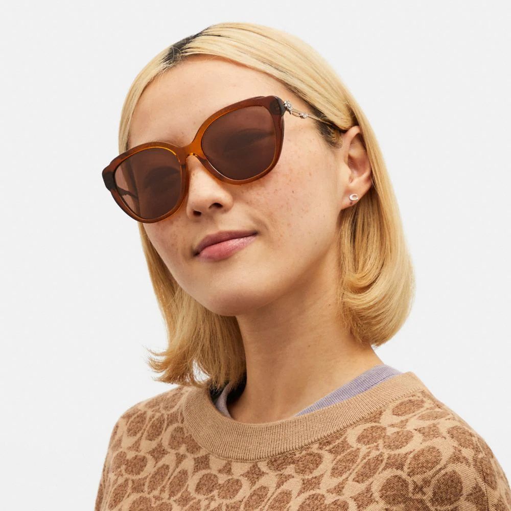 Tea Rose Wire Petal Cateye Sunglasses