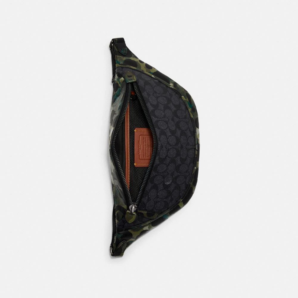League Belt Bag In Signature Canvas With Camo Print
