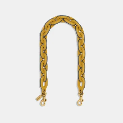 Leather Covered Short Chain Strap
