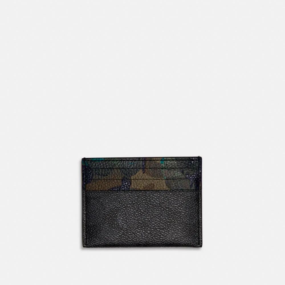 Card Case In Signature Canvas With Camo Print