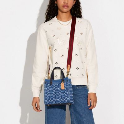 Field Tote In Signature Denim