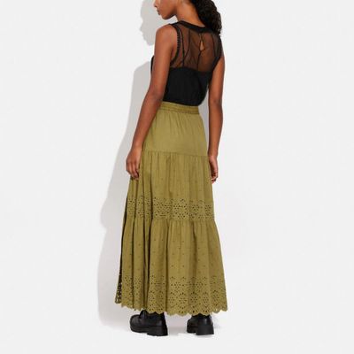Broderie Anglaise Long Skirt Organic Cotton