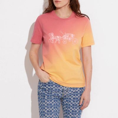 Ombre Horse And Carriage T Shirt Organic Cotton