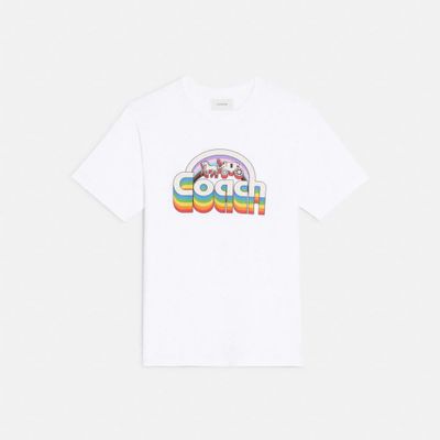 Rainbow Horse And Carriage T Shirt Organic Cotton