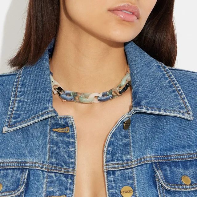 COACH®: Chunky Signature Chain Link Necklace