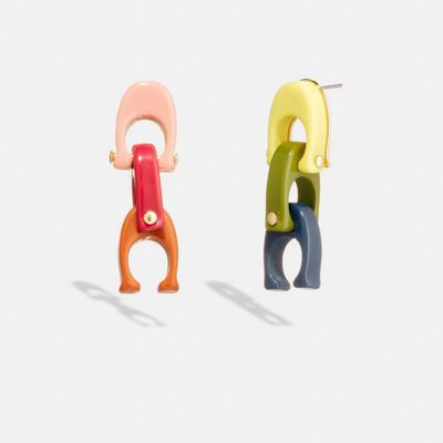 Chunky Signature Link Drop Earrings