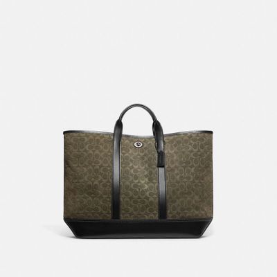 Toby Turnlock Tote In Signature Suede